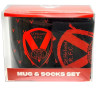  Mug/Sock Set Black/Red